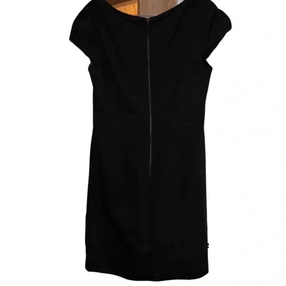 Theory Black Cap Sleeve Sheath Dress Size 12 - Picture 9 of 10